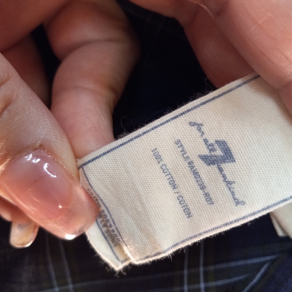 7 For All Mankind Western Plaid Blue Large Business Casual Shirt Office Cowboy - Picture 16 of 16